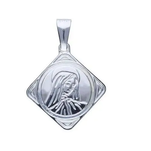 Srebrny medalik 925 blaszka Matka Boska chrzest, MMAL0144S
