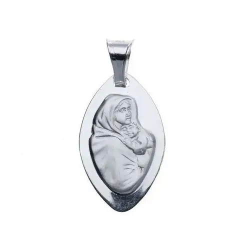 Srebrny medalik 925 Matka Boska z dzieciątkiem chrzest