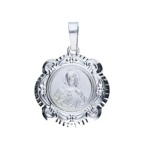 Srebrny medalik 925 otwarte serce jezusa chrzest Lovrin