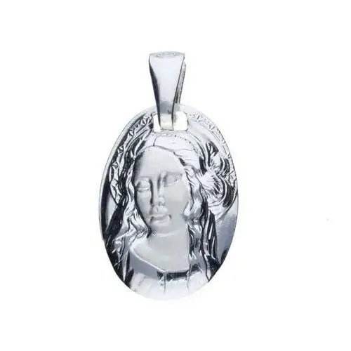 Srebrny medalik 925 wizerunek Matka Boska chrzest