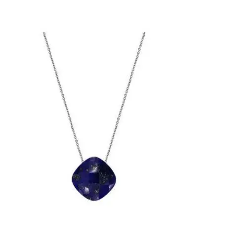 Srebrny naszyjnik 925 kamień lapis lazuli poduszka