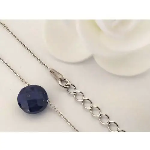 Srebrny naszyjnik 925 koło kamień lapis lazuli, round lapis lazuli 46159 s 5