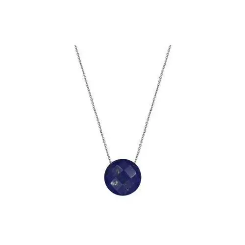 Srebrny naszyjnik 925 koło kamień lapis lazuli, round lapis lazuli 46159 s