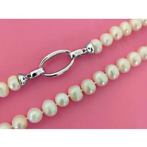 Srebrny naszyjnik 925 z białymi perełkami, PA00001 s 2
