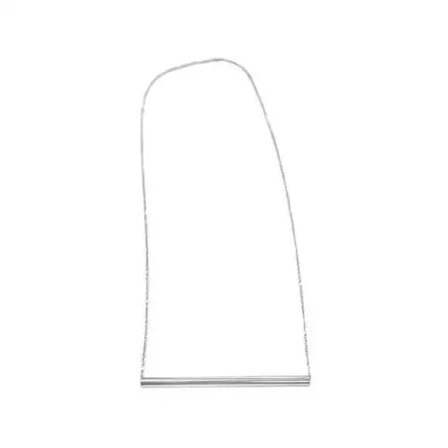 Lovrin Srebrny naszyjnik 925 z wisiorkiem w kształcie pałeczki bez kamieni 2
