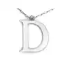 Srebrny naszyjnik z dużą literą D modny wzór Sklep