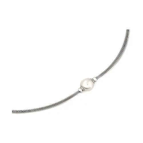 Srebrny naszyjnik z perłą gruby sznur Lovrin