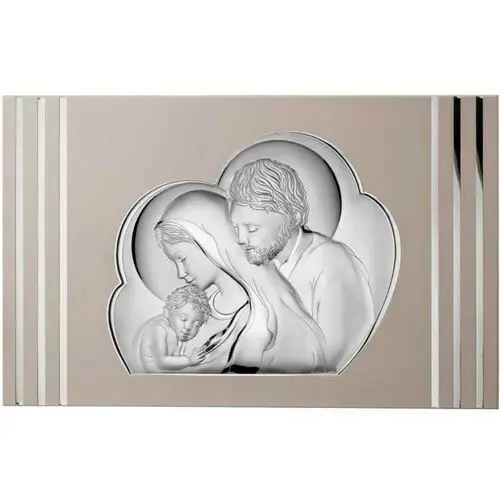 Lovrin Srebrny obraz św. rodzina w nowoczesnej ramce 68x42cm