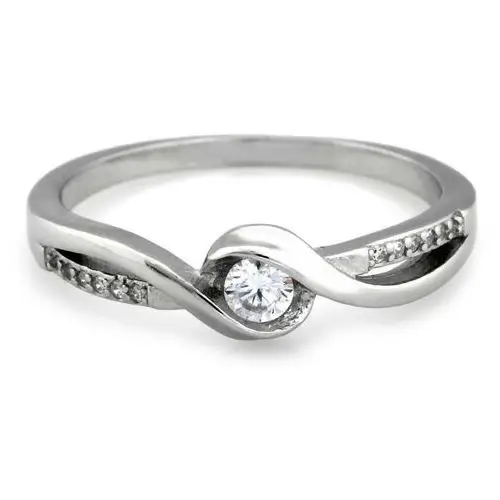 Srebrny pierścionek 925 elegancki z cyrkoniami 2,25g, SPI1401 2