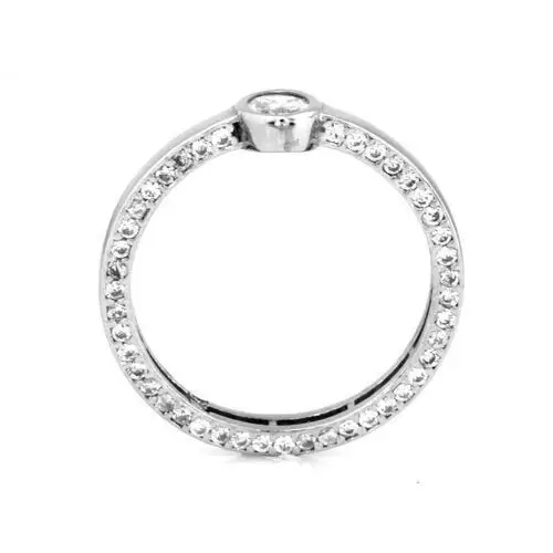 Lovrin Srebrny pierścionek 925 okrągła cyrkonia 2