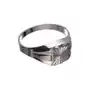 Srebrny pierścionek 925 sygnet kwadrat diamentowany, kolor szary Sklep