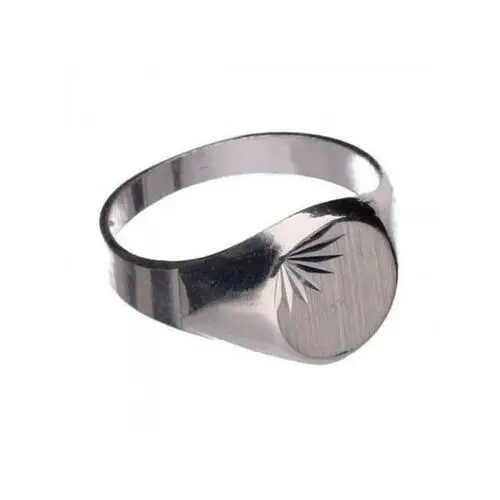 Lovrin Srebrny pierścionek 925 sygnet z kołem