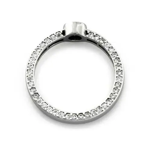 Srebrny pierścionek 925 zaręczynowy z dużym oczkiem 2,21g, SPI1344 2