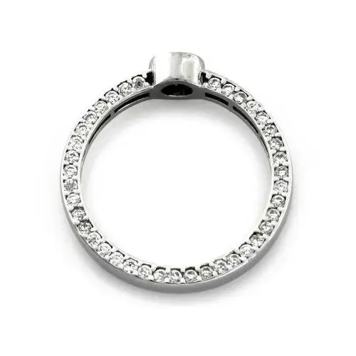 Srebrny pierścionek delikatny subtelny z cyrkoniami 4