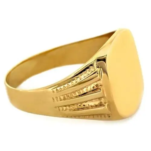 Lovrin Sygnet złoty 375 elegancki solidny pierścień dla mężczyzny 3