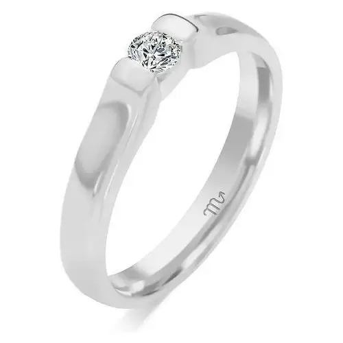 Zaręczynowy pierścionek białe złoto z diamentem 585 Lovrin