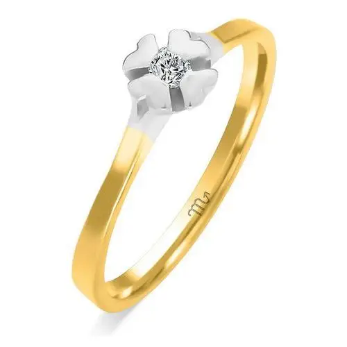 Lovrin Zaręczynowy pierścionek ze złota z diamentem 585