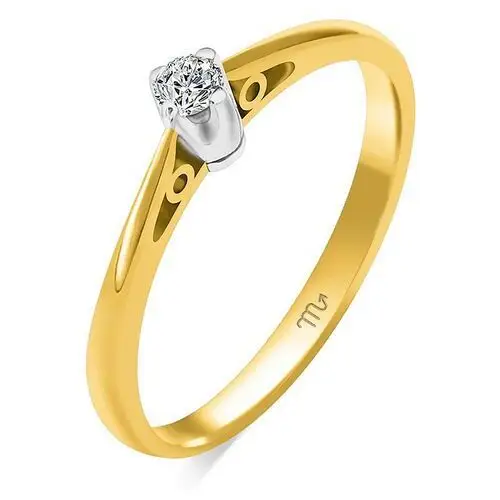 Zaręczynowy pierścionek złoty z diamentem 585 Lovrin