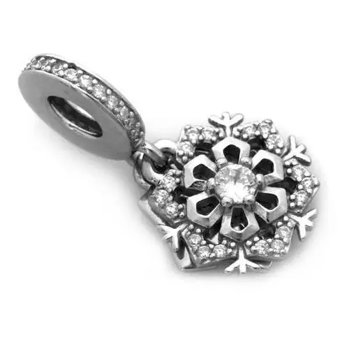 Lovrin Zawieszka srebrna beads do bransoletki śnieżynka 2