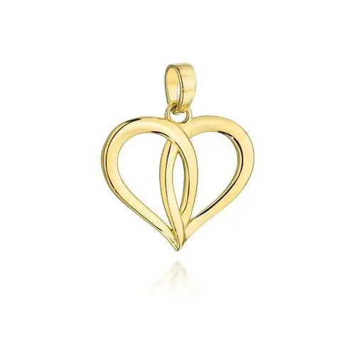 Zawieszka złota splecione łezki w kształcie serca
