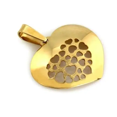 Lovrin Zawieszka złota w kształcie serca z małymi serduszkami