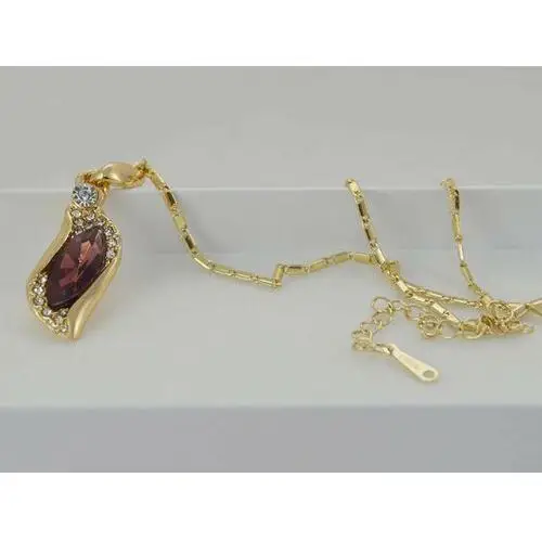 Lovrin Zestaw biżuterii fioletowe łezki śliwkowe migdały na prezent 3