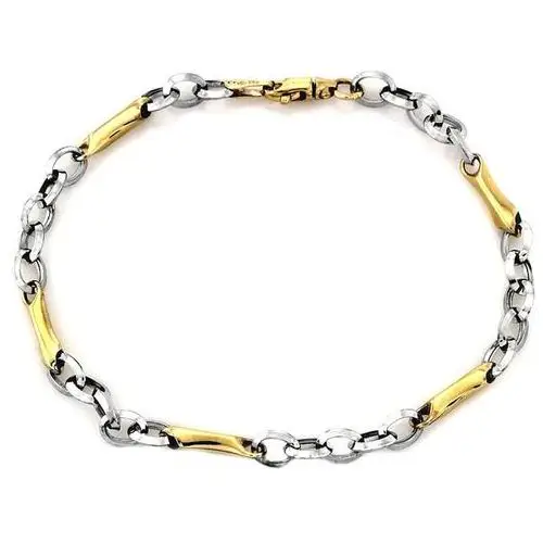 Lovrin Złota bransoleta 333 łańcuch białe złoto pałeczki 3.36g