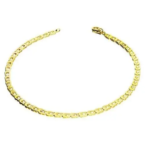 Złota bransoletka 375 cyrkonie w ramkach 20cm 3,69g Lovrin