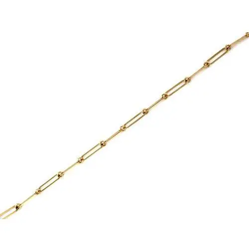 Złota bransoletka 375 klasyczny łańcuszek modny z dużych ogniw 4