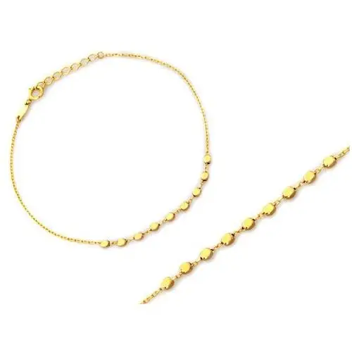 Złota bransoletka 375 łańcuszkowa z kuleczkami 0,90g, BR6771