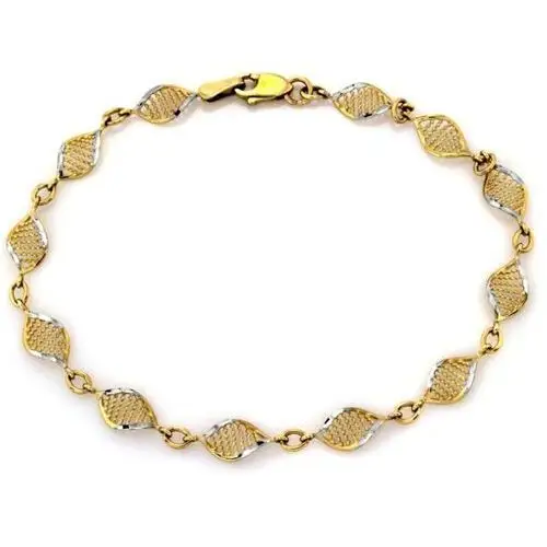 Lovrin Złota bransoletka 375 z ażurowymi elementami 19 cm