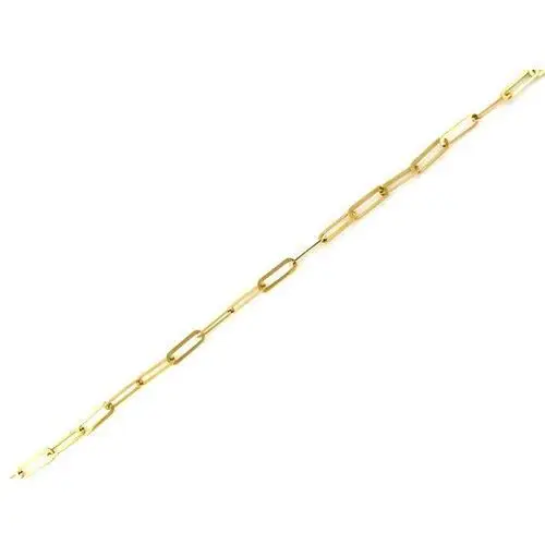 Złota bransoletka 375 z ogniw łańcucha 18,5 cm 2