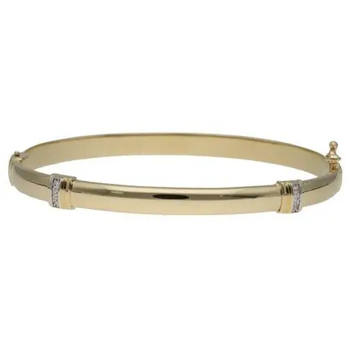 Złota bransoletka 585 cyrkonia bangle 8,76g Lovrin