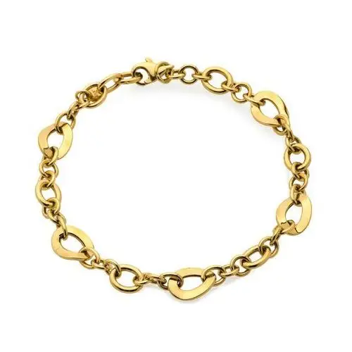 Złota bransoletka 585 OWALE RINGI łańcuszek, 2-17-B00358-2
