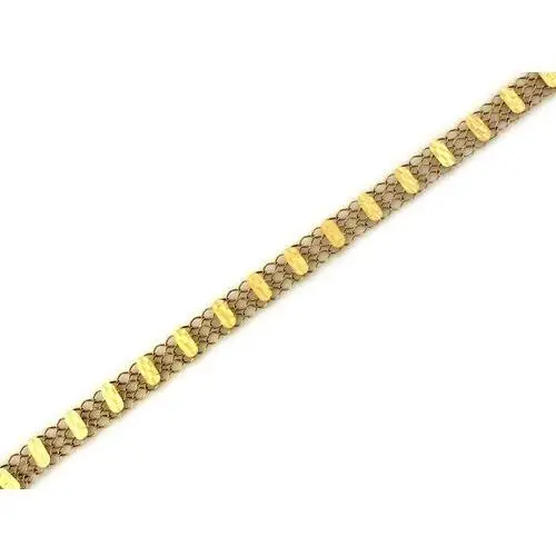 Złota bransoletka 585 szeroka ażurowa Lovrin 4
