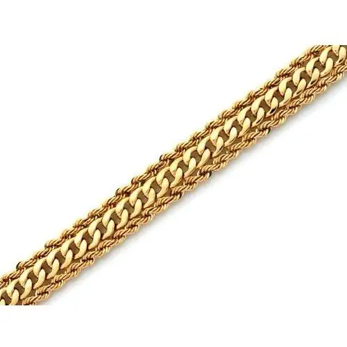 Złota bransoletka 585 szeroka z łańcuszków, BR7025 4