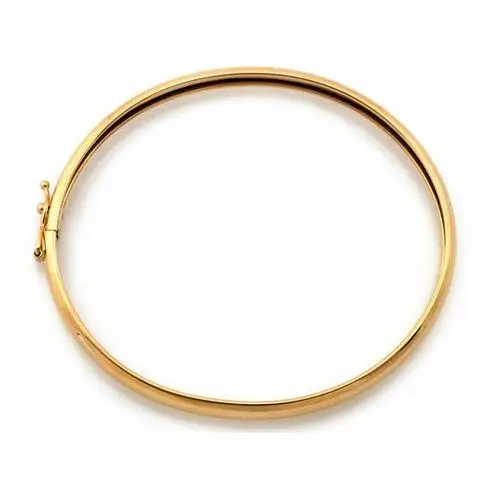 Złota bransoletka sztywna bangle gładka 2