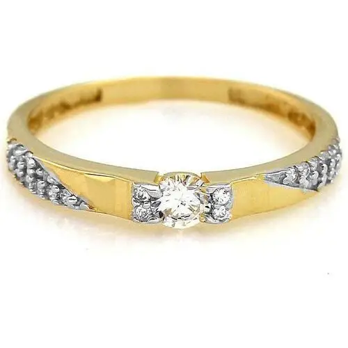 Złota obrączka 585 pierścionek zaręczynowy Lovrin