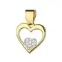 Złota przywieszka 585 duże i małe serce diamenty, S022-585-B0.05-BD Sklep