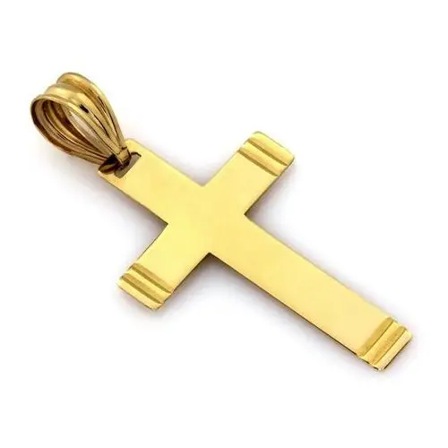 Złota przywieszka 585 gładki krzyż na łańcuszek 0,85 g Lovrin