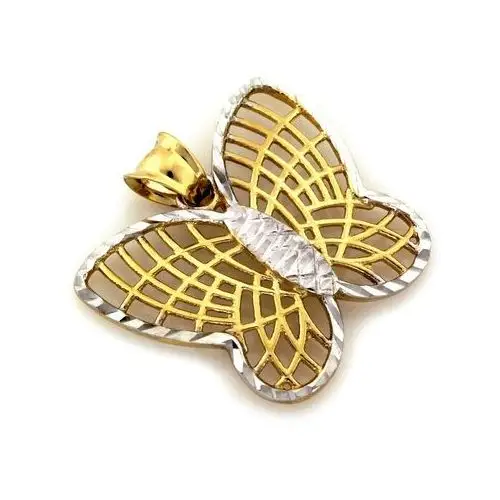Złota przywieszka 585 motyl dwukolorowy Lovrin