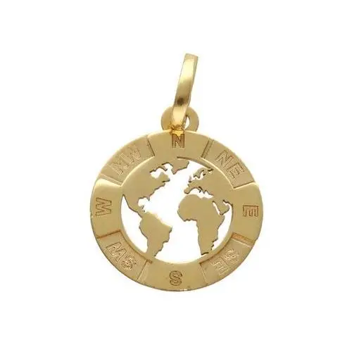 Lovrin Złota zawieszka 585 globus kierunki świata 1,12 g