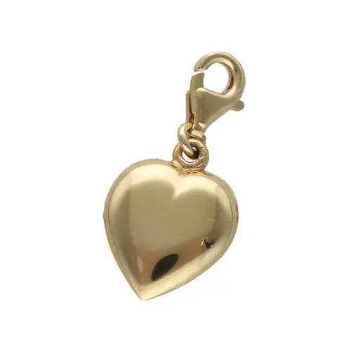 Złota zawieszka charms 585 wypukłe serduszko 0,93 g, Zawieszka charms 5.66
