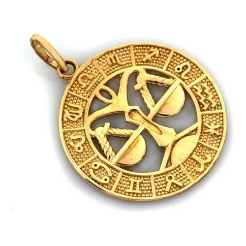 Złota zawieszka waga zodiak Lovrin