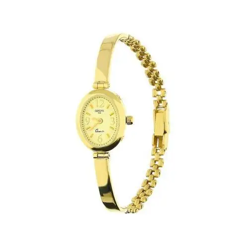 Złoty damski zegarek 585 owalny na wąskiej bransoletce 15,82 g Lovrin