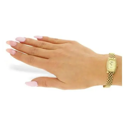 Lovrin Złoty damski zegarek 585 stylowy z cyrkoniami 22,65 g 2