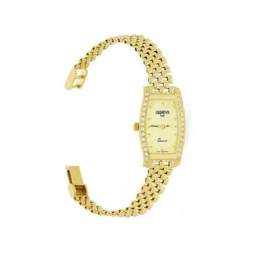 Lovrin Złoty damski zegarek 585 stylowy z cyrkoniami 22,65 g