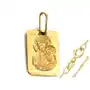 Złoty komplet biżuterii 333 kółeczko Matka Boska chrzest, kolor żółty Sklep