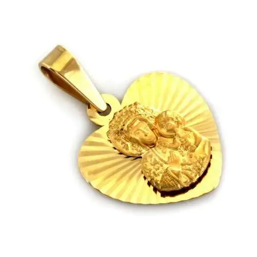 Złoty komplet biżuterii 333 matka boska serce chrzest Lovrin 4