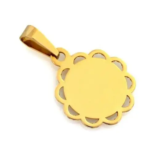 Złoty komplet biżuterii 333 Matka Boska z koronką chrzest, kolor żółty 4